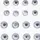 Hair Rhinestones - Silver