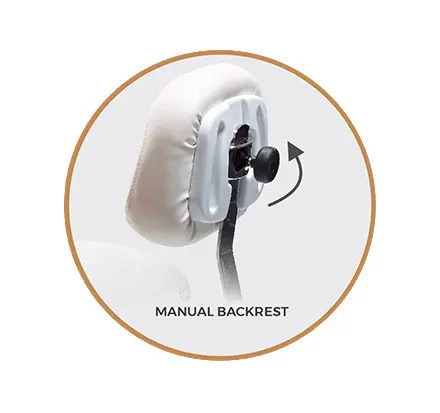 MANUALLY ADJUSTABLE BACKREST