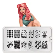 Stamping Nail Art Image Plate MOYOU Back to 50s 04