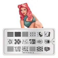 Stamping Nail Art Image Plate MOYOU Back to 50s 05