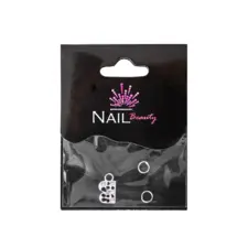 Dangles Nail Decoration Round ASNGS23 Silver