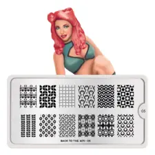 Stamping Nail Art Image Plate MOYOU Back to 60s 05