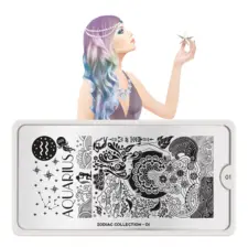 Stamping Nail Art Image Plate MOYOU Zodiac 01