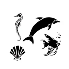 Body Art Stencils - Sea World