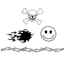 Body Art Stencils - Fun Stuff