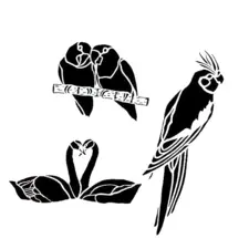 Body Art Stencils - Birds