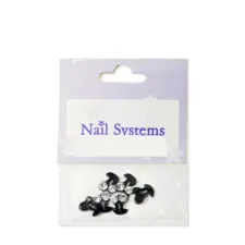 Nail Decorations Cherry with Zircon ASNSP3671 Black