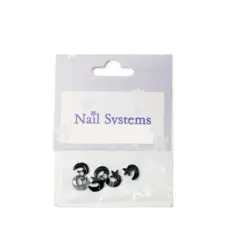 Nail Decorations Star & Moon with Zircon ASNSP3659 Black