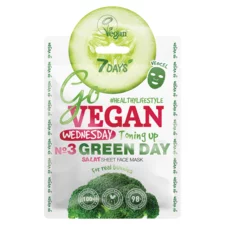 Sheet Face Mask Toning Up Go Vegan - Green Day