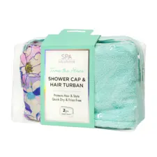 Set Hair Turban & Shower Cap - Floral Dreams