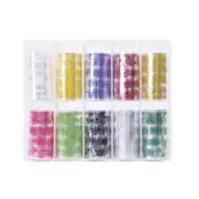 Nail Art Transfer Foils TF010-10 Snowflake 10pcs