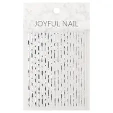 Nail Art Stripes Holo Silver