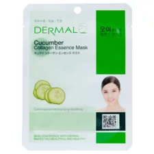 Sheet Mask for Sensitive Facial Skin DERMAL Collagen Essence Cucumber