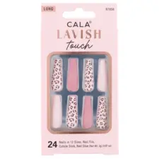 Set of press-on tips CALA Pink Cheetah