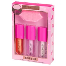 Lip Care Gift Set MAKEUP REVOLUTION Kiss & Go Glaze
