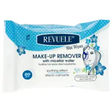 Wet Wipes Makeup Remover Hypoallergenic REVUELE Chamomile & Vitamin E 20pcs