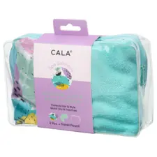 Set Hair Turban & Shower Cap Turquoise Abstract