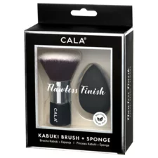 Makeup Brush & Sponge Set - Flawless Finish - Black