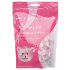 Compressed Cotton Tissue SPA NATURAL 50pcs