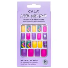Press-on tips - Purple & Yellow