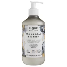 Hand and Body Lotion I LOVE Tonka Bean and Myrrh