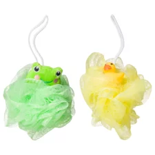 Mesh Bath Sponge Set - Duck and Frog