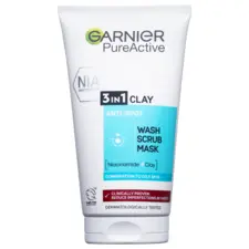 Wash Scrub Mask 3in1 GARNIER Pure Active Clay