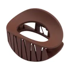 Hair Clip - Oval - Brown