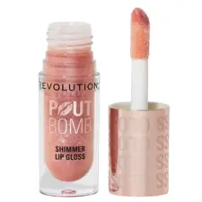 Shimmer Lip Gloss - Pout Bomb - Glimmer Nude