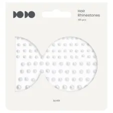 Hair Rhinestones - Pearls - White