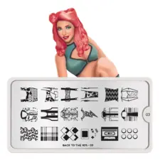 Stamping Nail Art Image Plate MOYOU Back to 90s