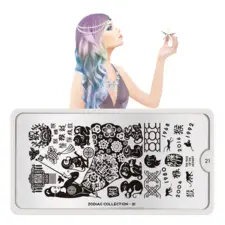 Stamping Nail Art Image Plate MOYOU Zodiac 21