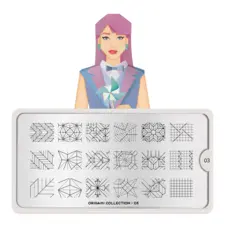 Stamping Nail Art Image Plate MOYOU Origami 03