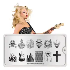 Stamping Nail Art Image Plate MOYOU Rockstar 01