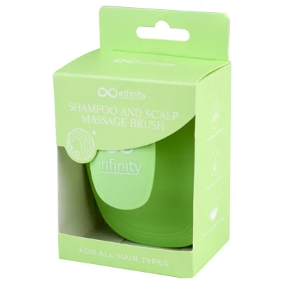 Shampoo and Scalp Massage Brush INFINITY Green INF259
