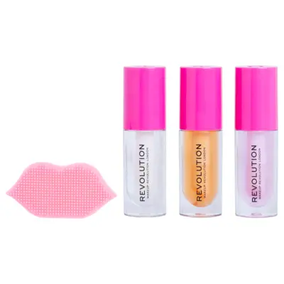 Lip Care Gift Set MAKEUP REVOLUTION Kiss & Go Glaze