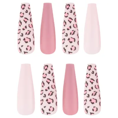 Set of press-on tips CALA Pink Cheetah