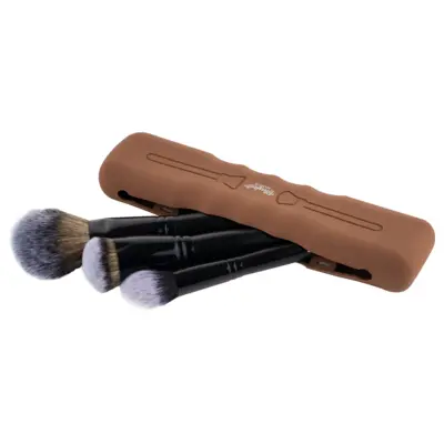 Silicone Makeup Brush Holder - Brown