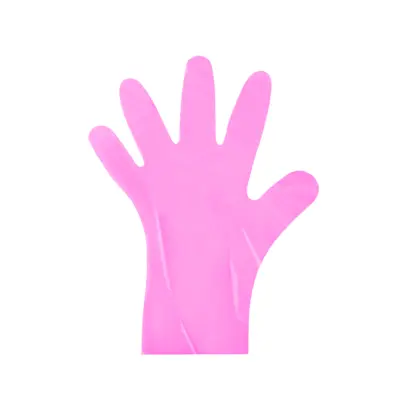 TPE Gloves Powder Free - Pink 100/1-S