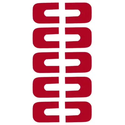 Anti-Overflow Sticker ASN-AOS-1R Red 10pcs