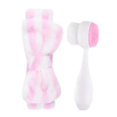 Set Headband and Facial Cleansing Brush - Pink