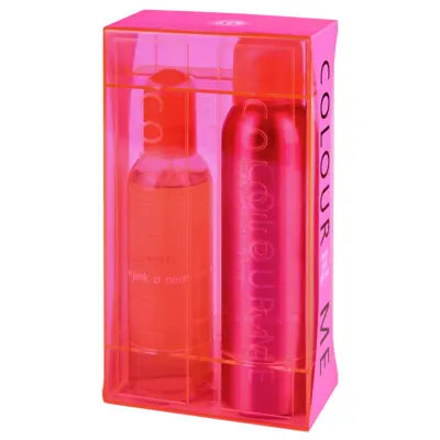 Set of Women’s Perfume and Perfumed Body Spray - Neon Pink