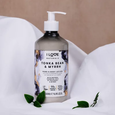 Hand and Body Lotion I LOVE Tonka Bean and Myrrh
