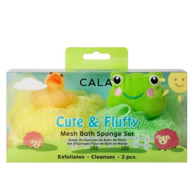 Mesh Bath Sponge Set - Duck and Frog