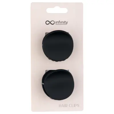 Hair Clips - Round - Black