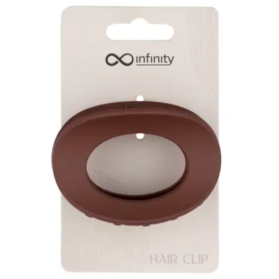 Hair Clip - Oval - Brown