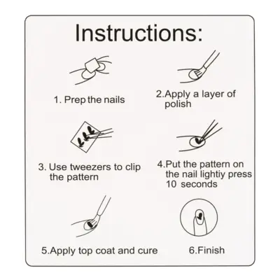 Nail Sticker White-Gold - CJ027