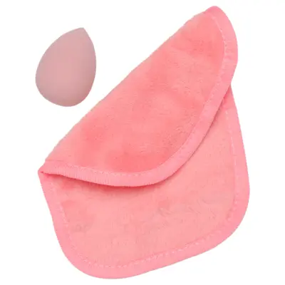 Makeup Cloth and Sponge Set - Pink