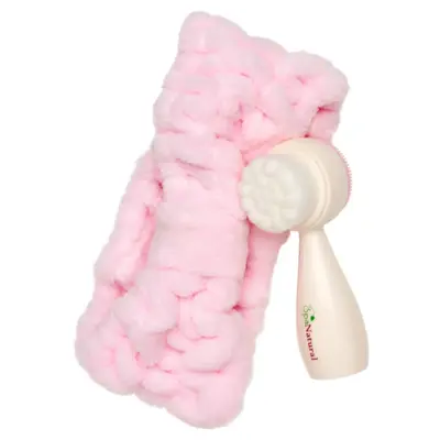 Headband and Dual-Action Facial Cleansing Brush Set - Brighten Up