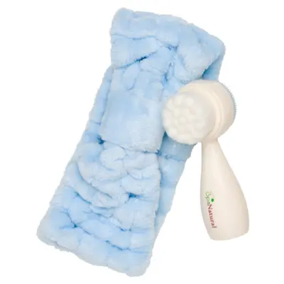 Headband and Dual-Action Facial Cleansing Brush Set - Fresh Skin